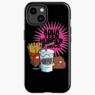 Aqua Teen Hunger Force Stop Meal 1 Black Iphone Case