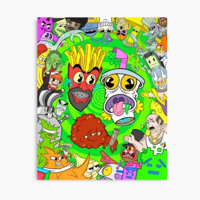 Aqua Teen Hunger Force Pure Chaos Green Swirl Bg Poster