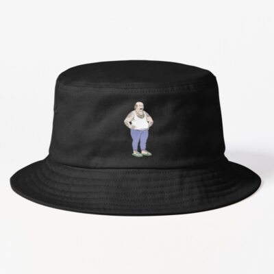 Aqua Teen Hunger Force Carl Angry Wearing Sandals Bucket Hat