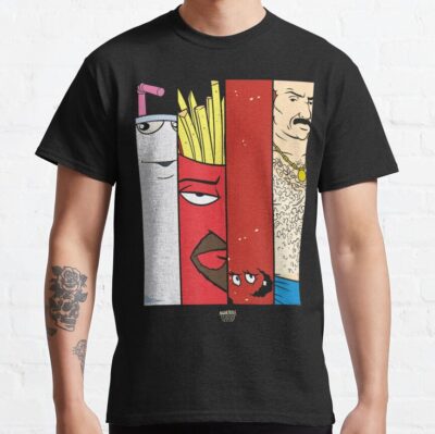 Aqua Teen Hunger Force Group Tiles Dark T-Shirt