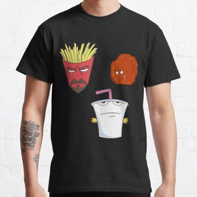 Aqua Teen Hunger Force Frylock Meatwad Master Shake Character Decal Print T-Shirt
