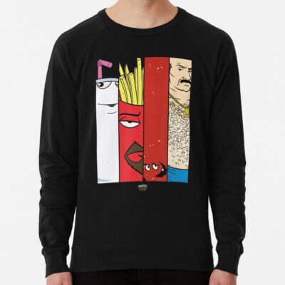 Aqua Teen Hunger Force Group Tiles Dark Sweatshirt