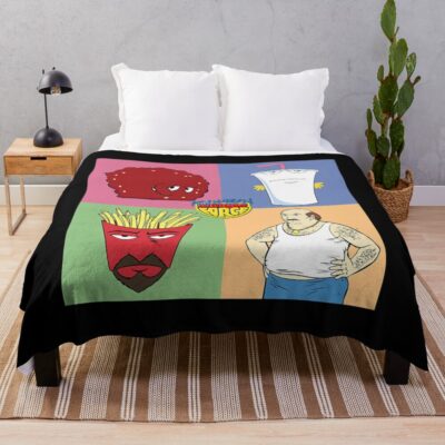Aqua Teen Hunger Force Iconic Characters Throw Blanket