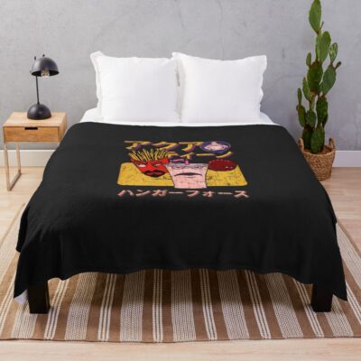 Aqua Teen Hunger Force Japan Vintage Look Fan Art Design Throw Blanket