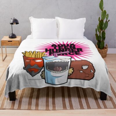 Aqua Teen Hunger Force Stop Meal 1 Throw Blanket