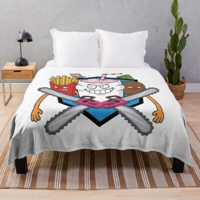 Crazy Aqua Teen Hunger Force Throw Blanket