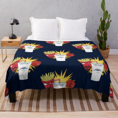 Vintage Aqua Teen Hunger Force Throw Blanket