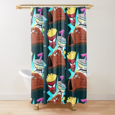 Aqua Teen Hunger Fighten Shower Curtain