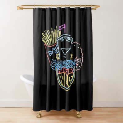 Aqua Teen Neon Style Shower Curtain