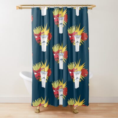 Aqua Teen Hunger Force Navy Shower Curtain